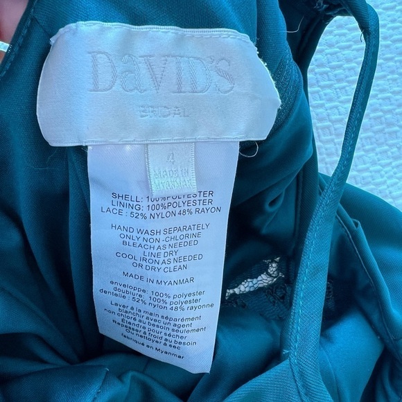 David's Bridal High-Neck Mesh Dress w/ Lace
Inset Bridesmaid/Prom/Formal - Picture 15 of 16